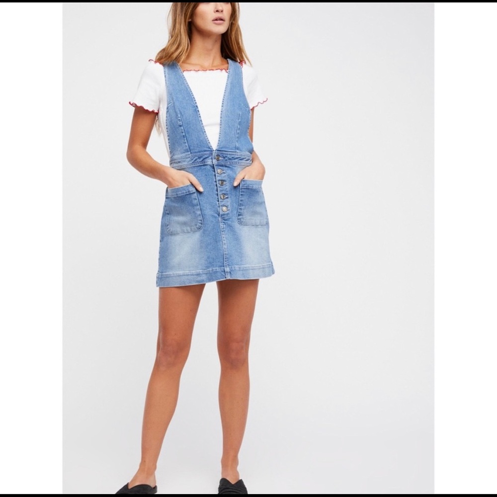 Free people overalls skirt